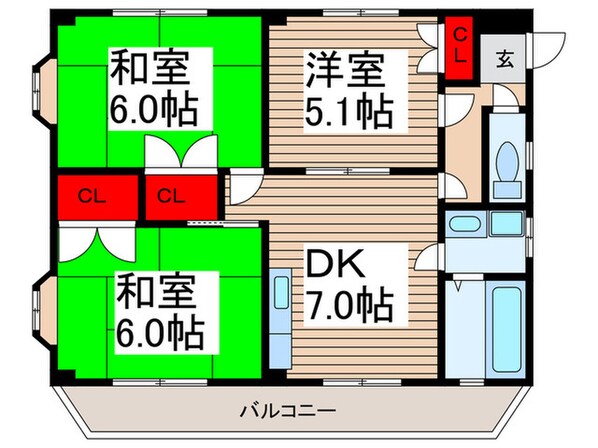 セントラルハイツ東川口の物件間取画像